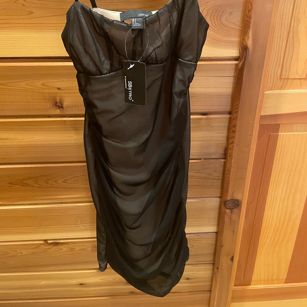 Black mini dress